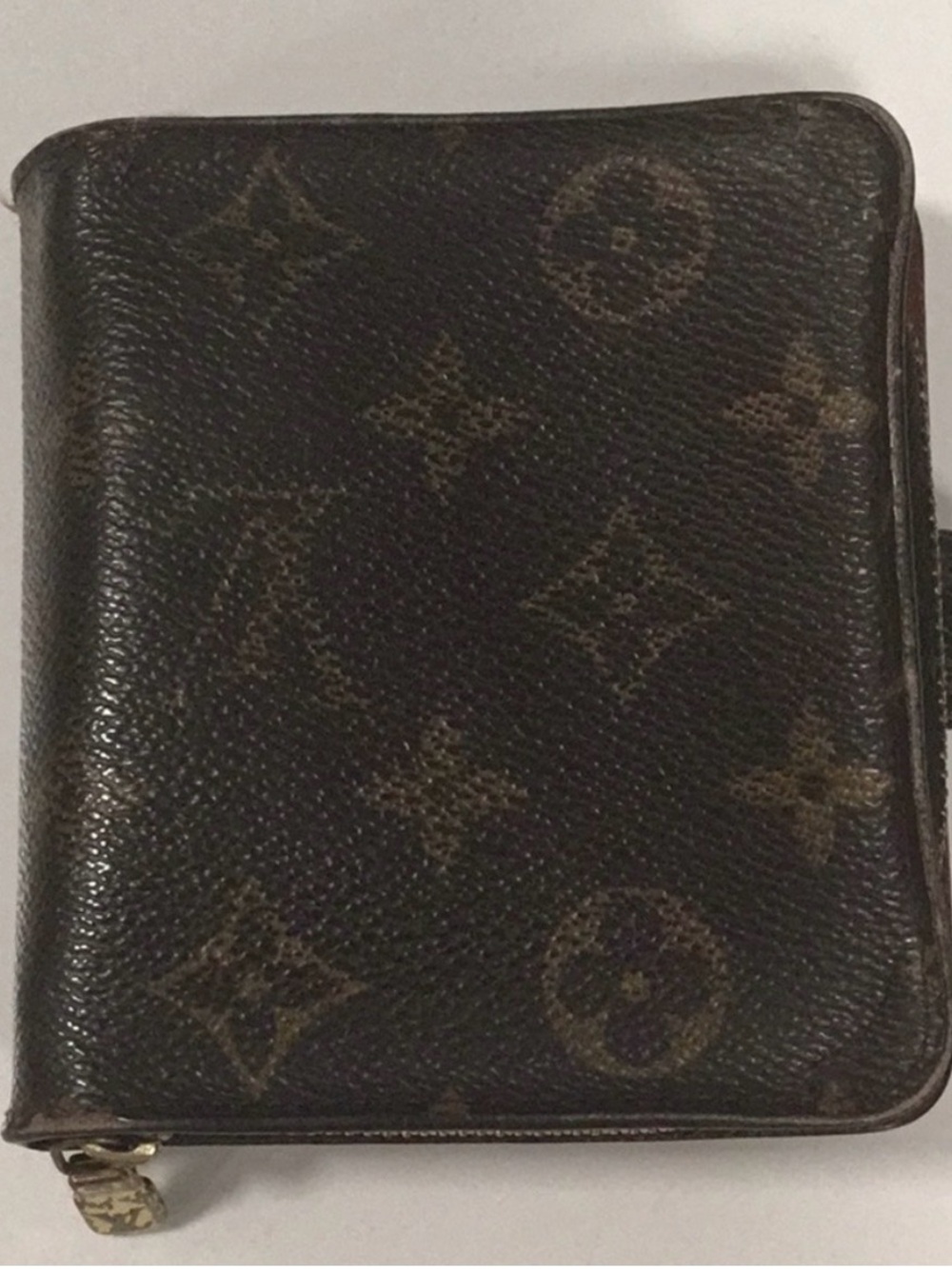 Louis Vuitton Monogram Zip Around Wallet - Dark Brown GUC PRICED TO SELL VINTAGE